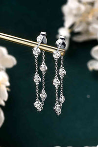 Thumbnail for 1 Carat Moissanite 925 Sterling Silver Chain Earrings