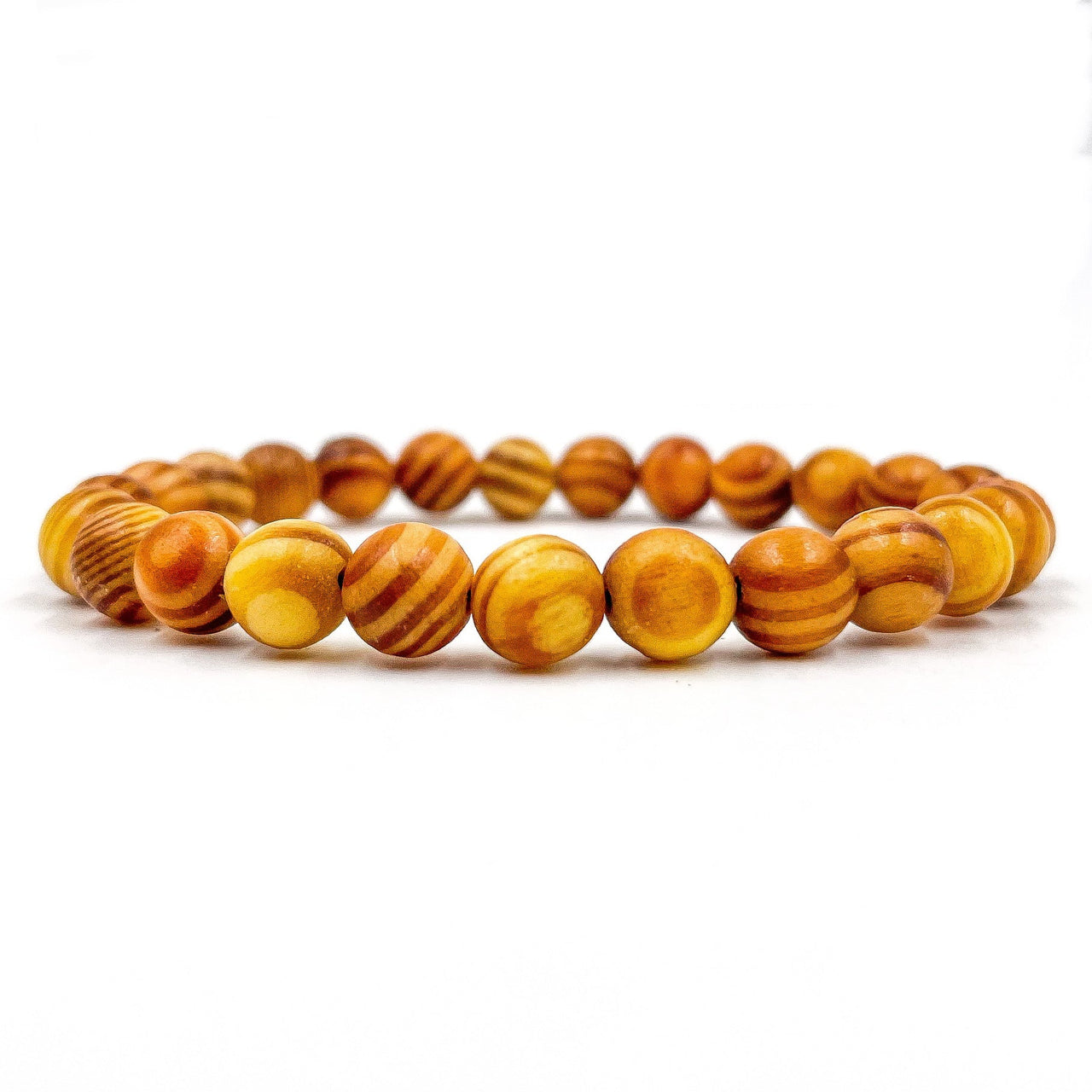 Union - Yellow Zebrawood Mala Beaded Bracelet -