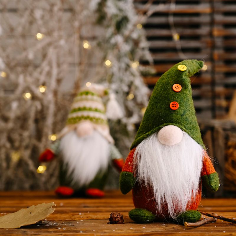 Handmade Christmas Elf Gnome Decoration - Standing Swedish Gnome Tomte Ornaments - 9.45" - 11.1" - [14-20 DAY DELIVERY] - SINGLE OR 2 COMBO TYPES -