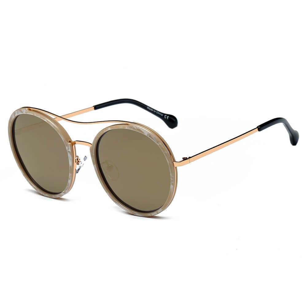 Emporia | CA14 - Retro Polarized Lens Circle Round Sunglasses - 6 COLORS -