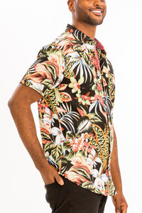 Thumbnail for WEIV - Digital Print Hawaiian Short Sleeve Shirt -