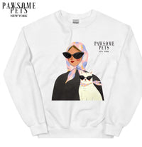 Thumbnail for Sweatshirt - Fashion With Cat - Light Pink - 7 COLORS -