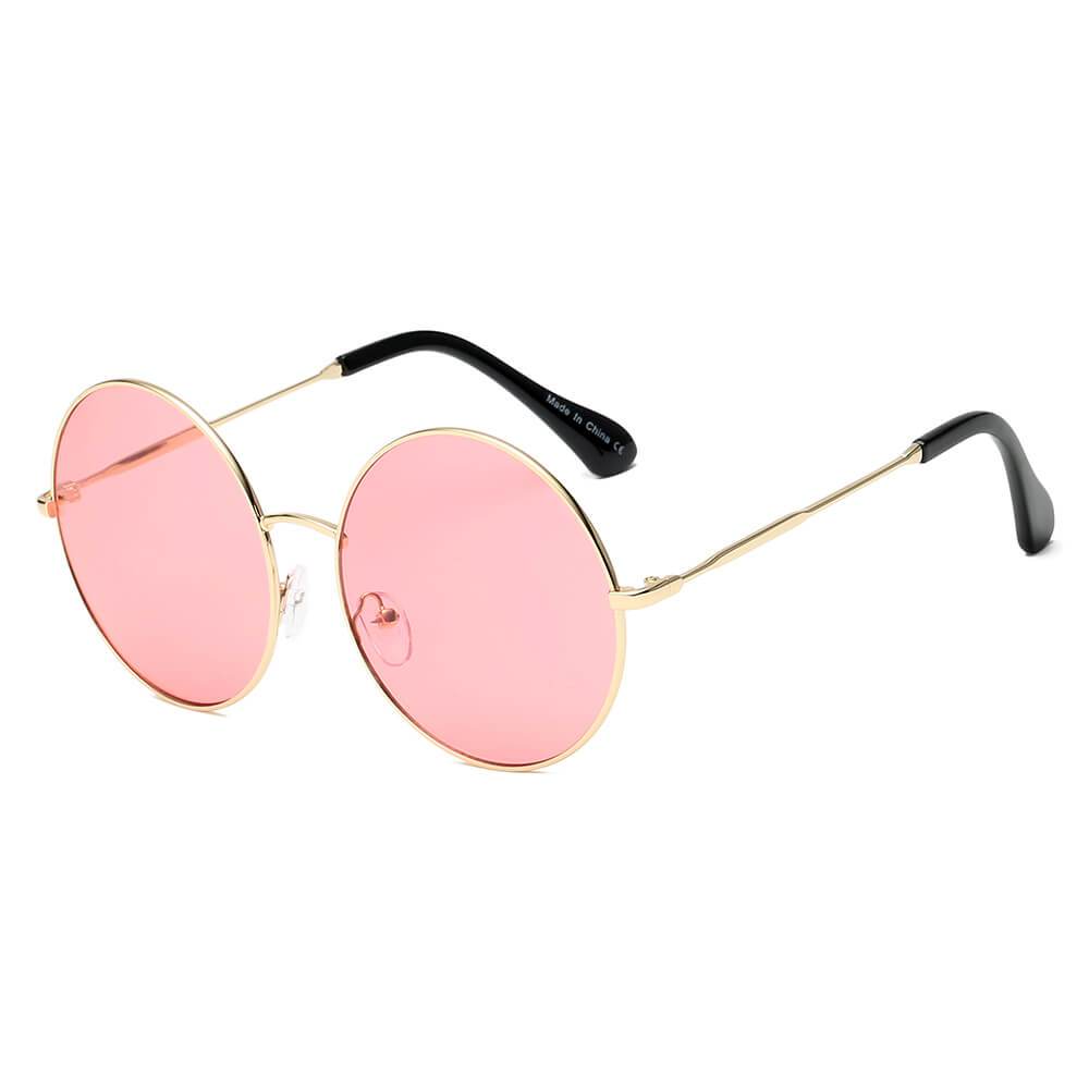 Hermiston | S1067 - Women Metal Round Sunglasses - 4 COLORS -