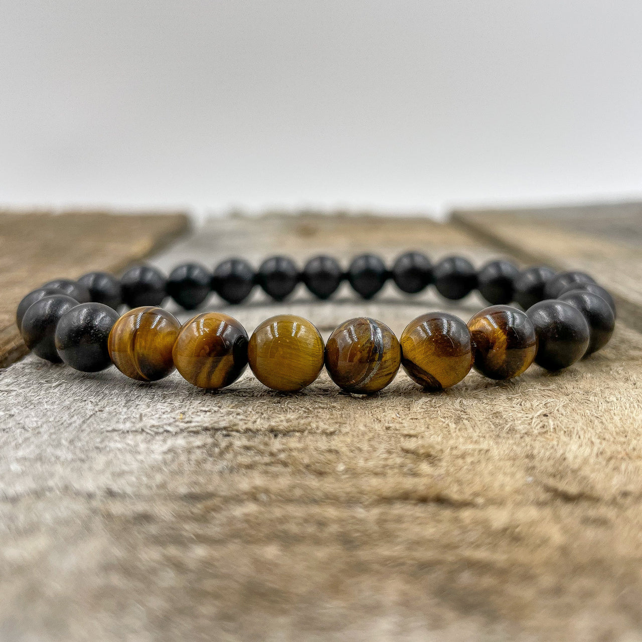 Grove - Tiger Eye & Ebony Blackwood Mala Beaded Bracelet -