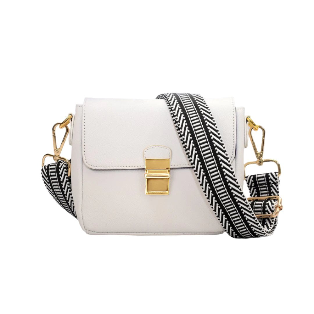 ClaudiaG - Tiny Leather Handbag -White - 2 STRAPS - 1 COLOR -