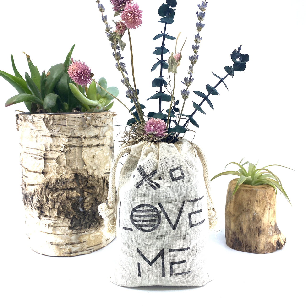 Sunsum - Sack of Flowers, Love Me, Organic, Dried Flower Bouquet - 5 STYLES - 5 PLANTS -