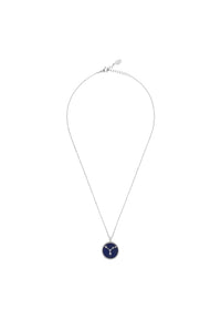 Thumbnail for Zodiac Lapis Lazuli Gemstone Star Constellation Pendant Necklace Silver Cancer -