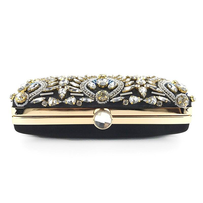 Sharon Tatem - Clutch Handbag Luxury Diamond Rhinestone Clutch Bags - Exquisite Clutches Pearls Beaded Chain Handbags Wedding Purse - 3 (1) SIDE COLORS -