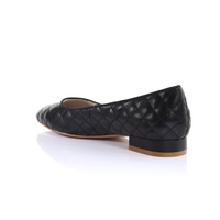 Thumbnail for Classic Leather Square Toe Ballerina - (Black)