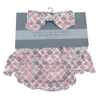 Thumbnail for Newcastle - Scales Ruffle Bamboo Bloomer Headband Set -