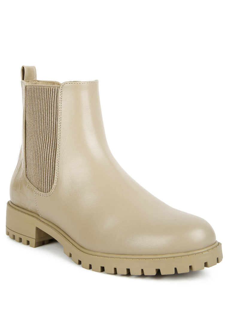 London Rag - Stella Croc Back Chelsea Boots - 3 COLORS -