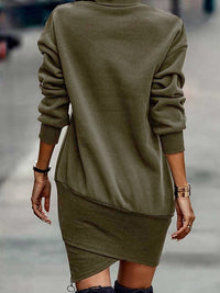 Thumbnail for Round Neck Long Sleeve Mini Dress - T - 1 COLOR -