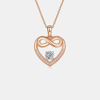 Thumbnail for Moissanite 925 Sterling Sliver Heart Necklace