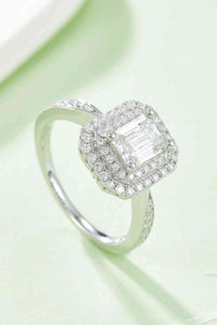 Thumbnail for Adored 1 Carat Moissanite 925 Sterling Silver Side Stone Ring