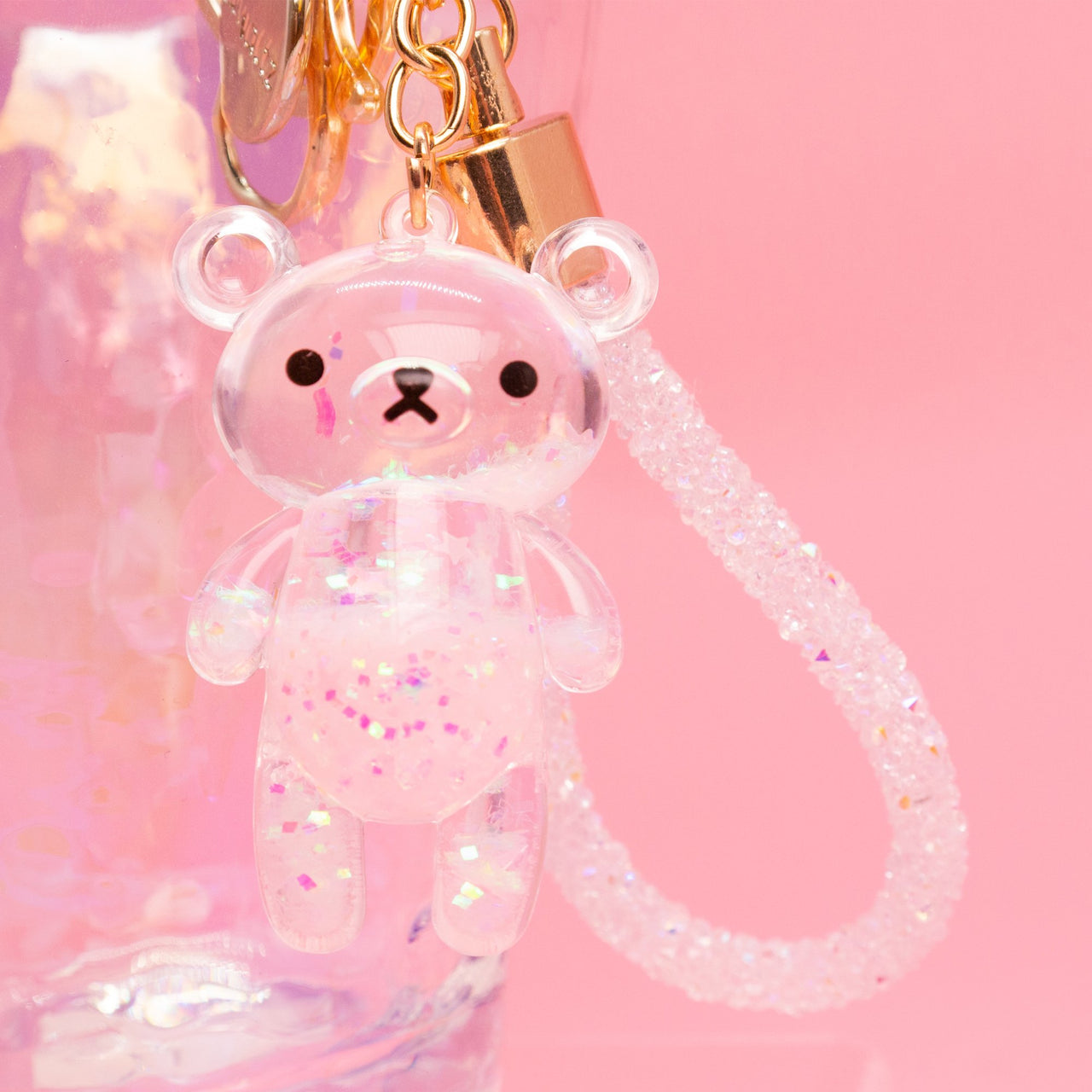 Glitter Bear Keychain - Holographic -