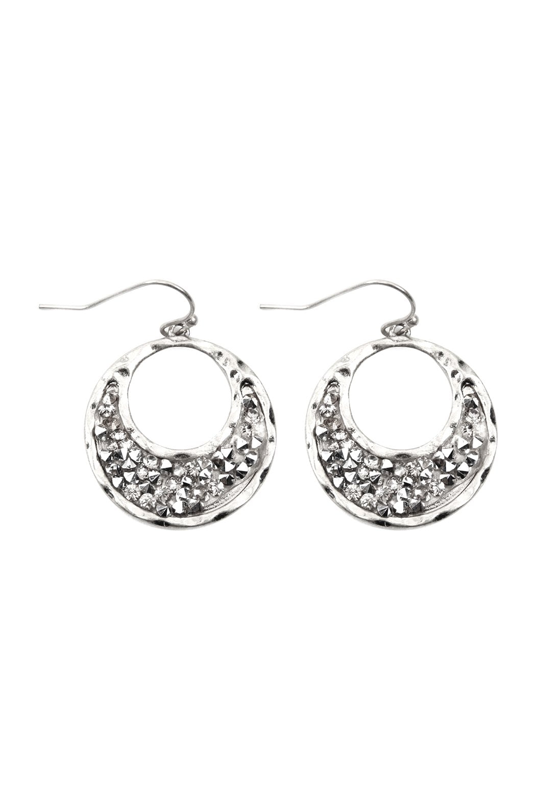 Glittered Crescent Moon Dangle Earrings - 3 COLORS -