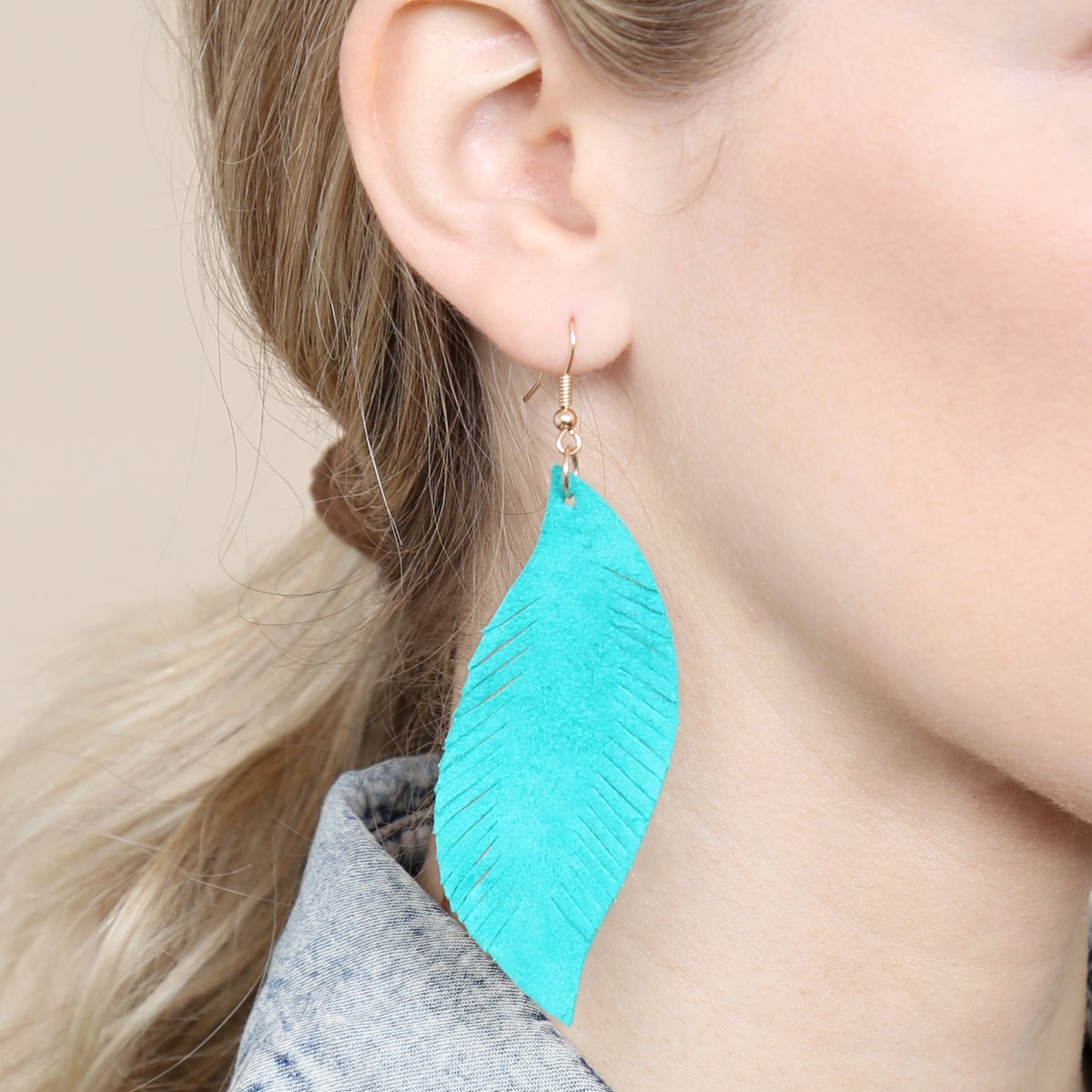 Fringe Suede Leather Earrings - 13 COLORS -