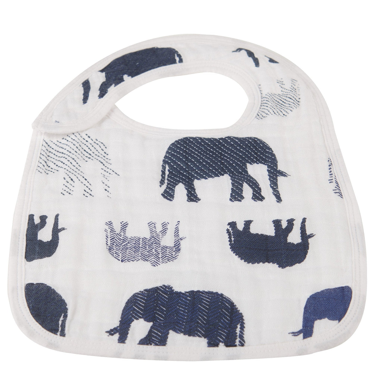 Newcastle - In the Wild Elephant Cotton Muslin Snap Bibs 3PK  -