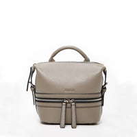 Thumbnail for Ashley Small Gray Leather Backpack Purse -