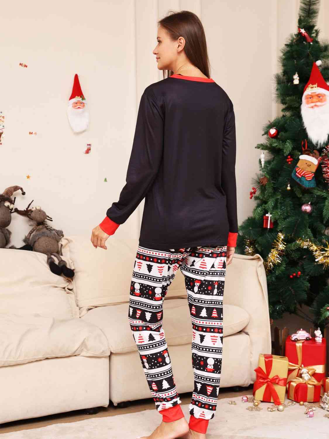 WOMEN Full Size Graphic Top and Pants Set - T -