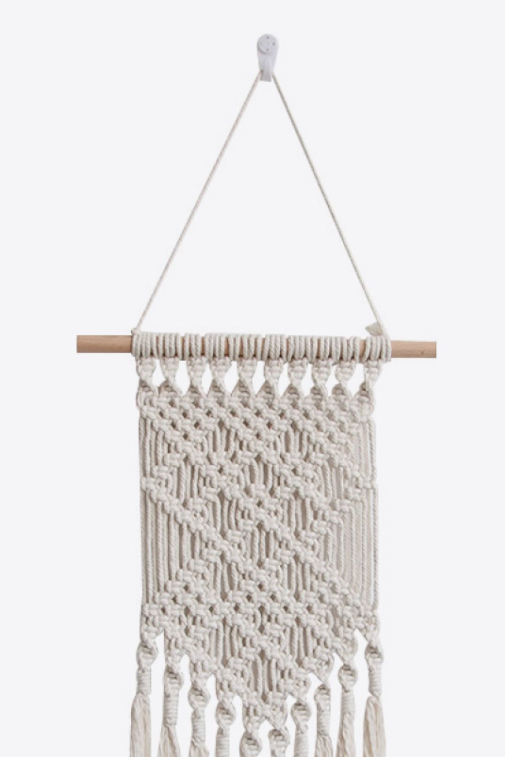 Macrame Fringe Wall Hanging - 21.6" X 11.8" - T - 3 COLORS -