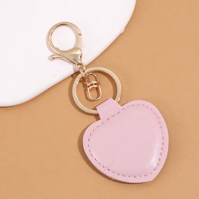 Faux Leather Heart Alloy Key Chain - T - 1 COLOR -