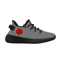 Thumbnail for OOTO - GRAY - RED BADGE - D18 Kids Mesh Knit Sneaker - Black soles - 1 COLOR -