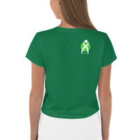 Thumbnail for OOTO - GLYPHIC EN WHITE OVER LIME CIRCLE - Crop Tee - 1 COLOR -