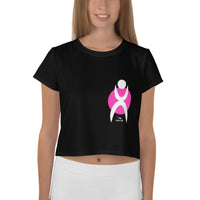 Thumbnail for GLYPHIC EN WHITE OVER PINK CIRCLE -  Crop Tee - 1 COLOR -