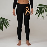 Thumbnail for OOTO - GLYPHIC EN PEACH OVER BLACK - Leggings - 1 COLOR -