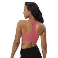 Thumbnail for DASH EN BLACK IN WHITE OVAL - Longline sports bra - 1 COLOR -