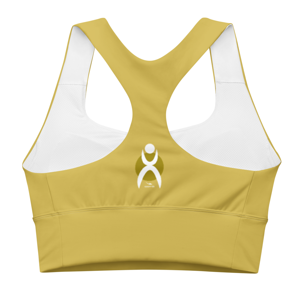 OOTO - GLYPHIC EN WHITE - olive gold - Longline sports bra - 1 COLOR -