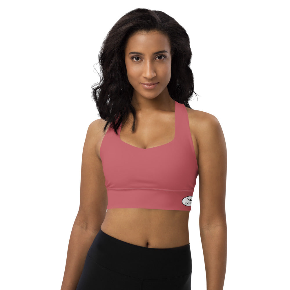 DASH EN BLACK IN WHITE OVAL - Longline sports bra - 1 COLOR -