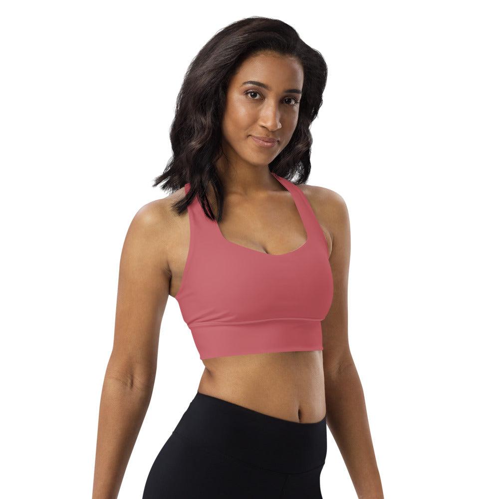 DASH EN BLACK IN WHITE OVAL - Longline sports bra - 1 COLOR -