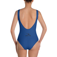 Thumbnail for GLYPHIC EN BLACK OVER WHITE - One-Piece Swimsuit - 1 COLOR -