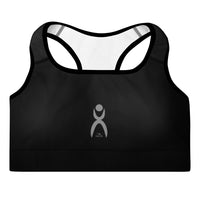 Thumbnail for OOTO - GLYPHIC EN GRAY - Padded Sports Bra - 1 COLOR -