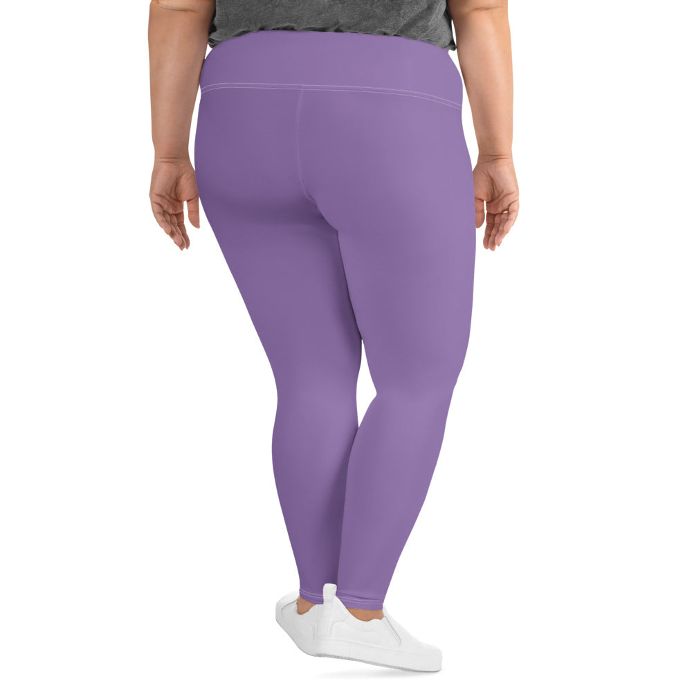 OOTO - DASH EN WHITE ON LAVENDER - Plus Size Leggings - 1 COLOR -