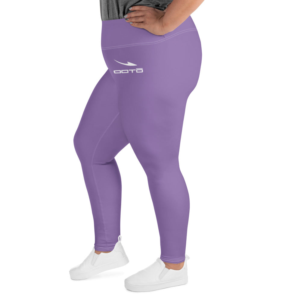 OOTO - DASH EN WHITE ON LAVENDER - Plus Size Leggings - 1 COLOR -