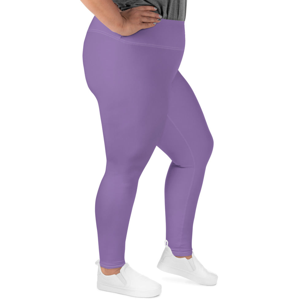 OOTO - DASH EN WHITE ON LAVENDER - Plus Size Leggings - 1 COLOR -