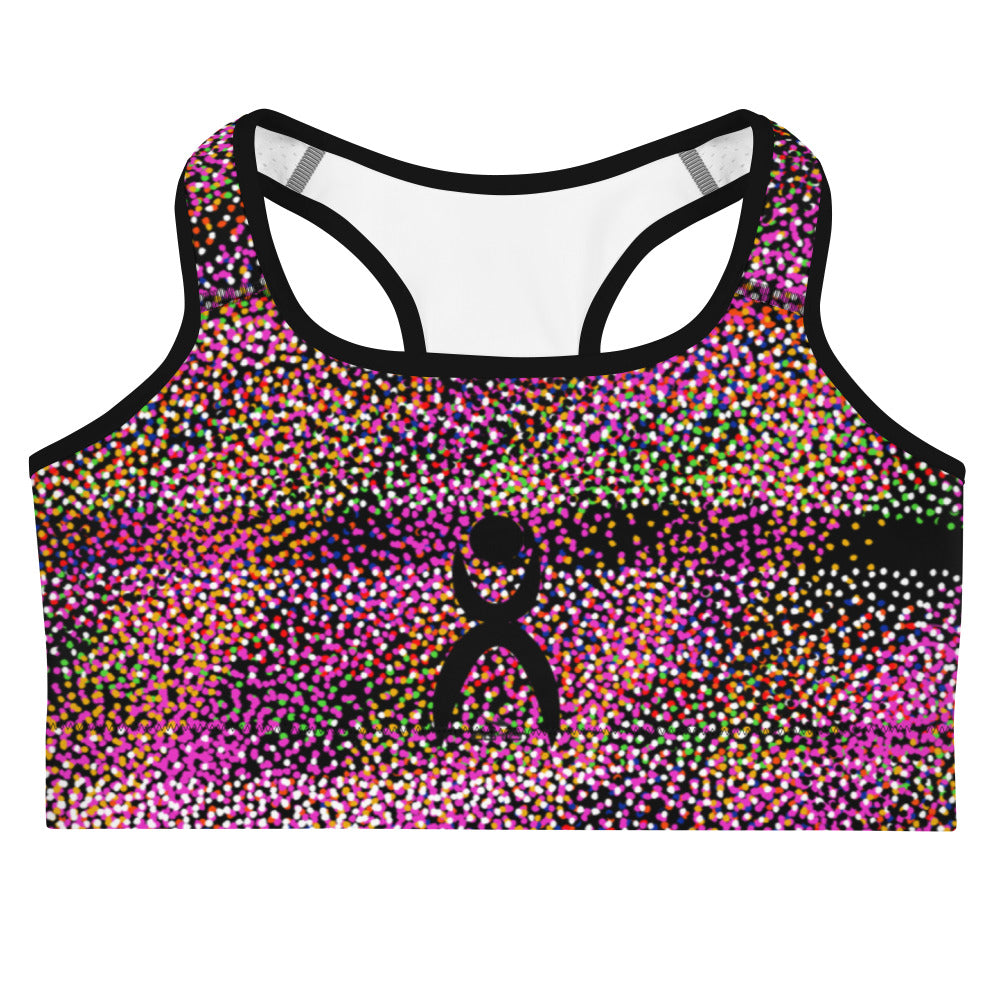 OOTO - GLYPHIC EN BLACK - LOTS O DOTS - Sports bra - 1 COLOR -