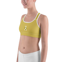 Thumbnail for OOTO - GLYPHIC EN WHITE - olive gold - Sports bra - 1 COLOR -