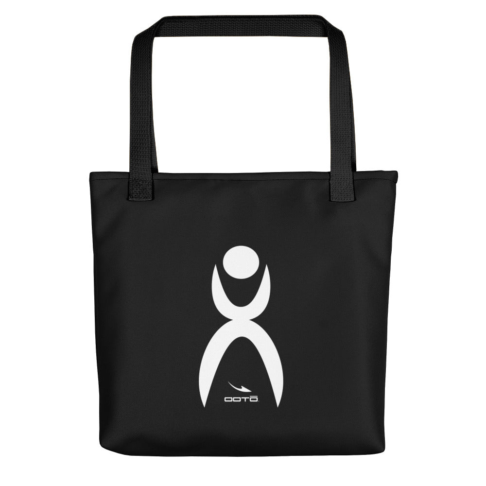 OOTO - GLYPHIC EN WHITE -Tote bag 3 HANDLE COLORS -