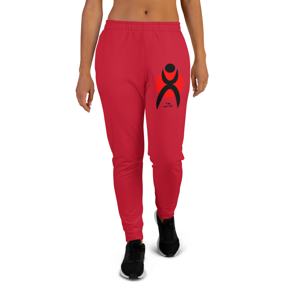 OOTO - GLYPHIC EN BLACK OVER RED - Women's Joggers - 1 COLOR -