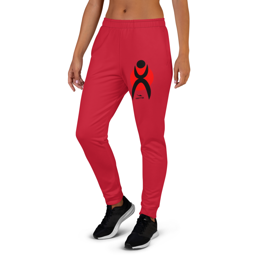 OOTO - GLYPHIC EN BLACK OVER RED - Women's Joggers - 1 COLOR -