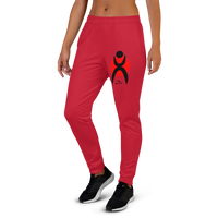 Thumbnail for OOTO - GLYPHIC EN BLACK OVER RED - Women's Joggers - 1 COLOR -