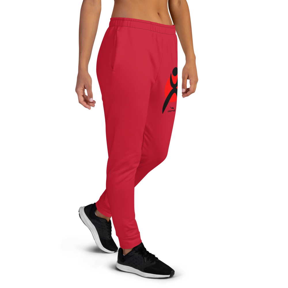 OOTO - GLYPHIC EN BLACK OVER RED - Women's Joggers - 1 COLOR -