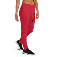 Thumbnail for OOTO - GLYPHIC EN BLACK OVER RED - Women's Joggers - 1 COLOR -