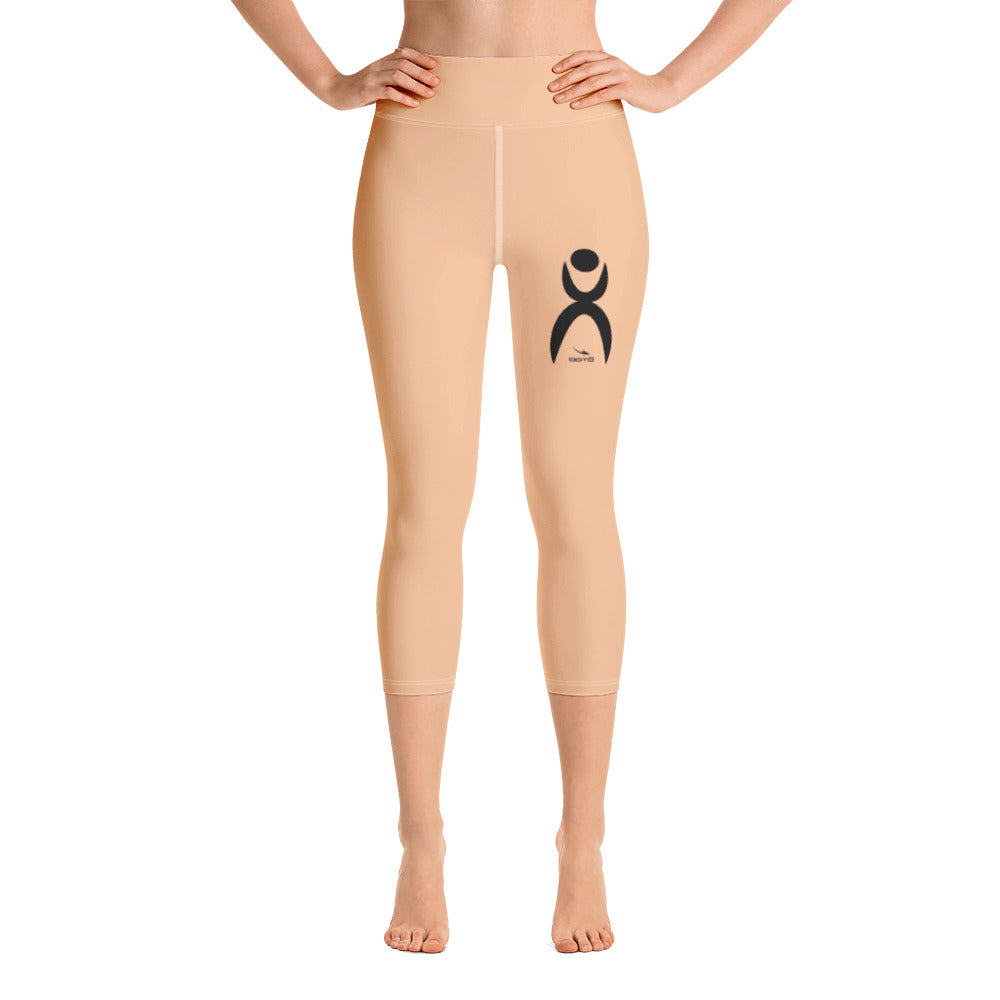 OOTO - GLYPHIC EN BLACK-Yoga Capri Leggings - 1 COLOR -