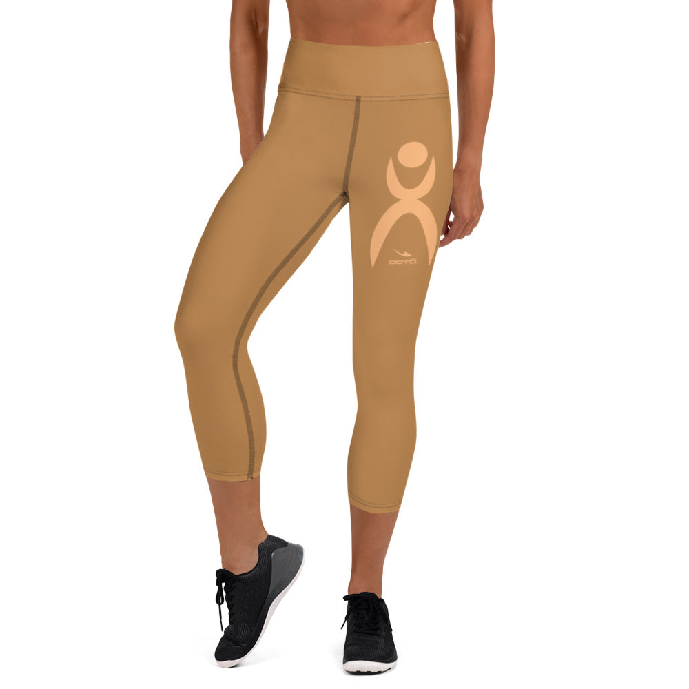 OOTO - GLYPHIC EN PEACH - Yoga Capri Leggings - 1 COLOR -