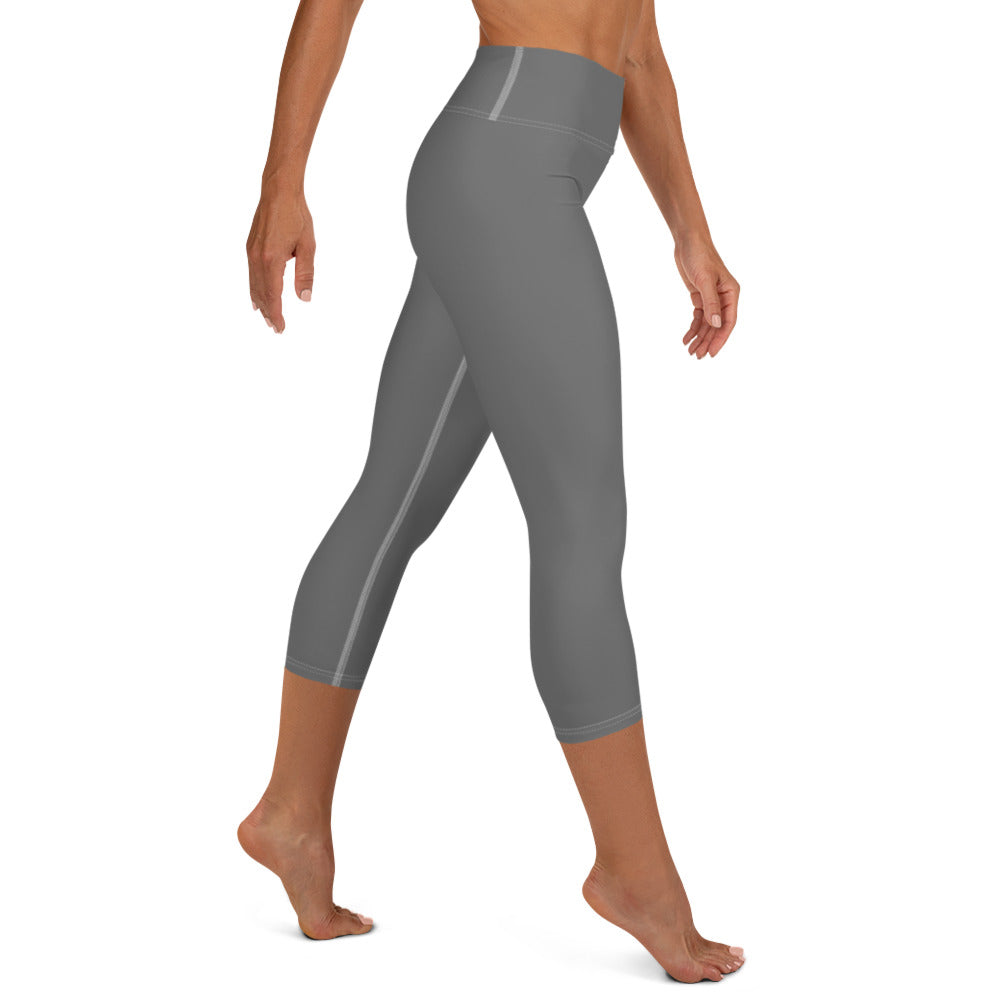 OOTO - GLYPHIC EN PEACH ON GRAY - Yoga Capri Leggings - 1 COLOR -